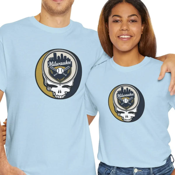 Grateful Dead - The Ballpark Collection: Milwaukee Baseball Edition Grateful Dead Steal Your Face T-Shirt - MLB - StealieShop